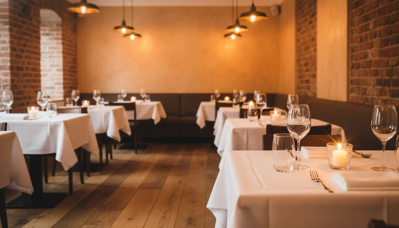 Elegant fine dining restaurant interior